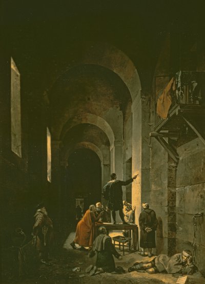 Jacques de Stella (1596-1657) in de gevangenis, 1810 door Francois Marius Granet